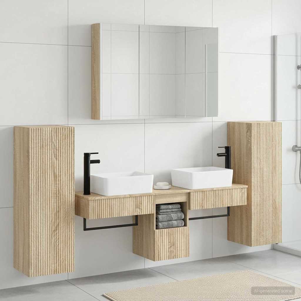 vidaXL Bathroom Furniture Set 6 pcs Sonoma Oak