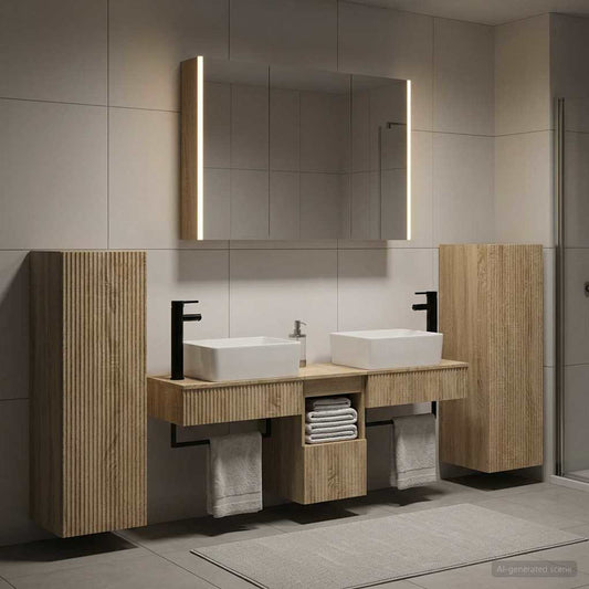 vidaXL Bathroom Furniture Set 6 pcs Sonoma Oak