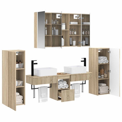 vidaXL Bathroom Furniture Set 6 pcs Sonoma Oak