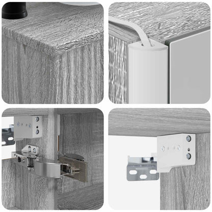 vidaXL Bathroom Furniture Set 6 pcs Grey Sonoma