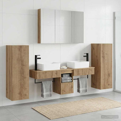 vidaXL Bathroom Furniture Set 6 pcs Artisan Oak