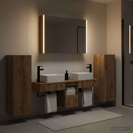 vidaXL Bathroom Furniture Set 6 pcs Artisan Oak