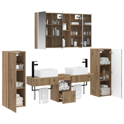 vidaXL Bathroom Furniture Set 6 pcs Artisan Oak