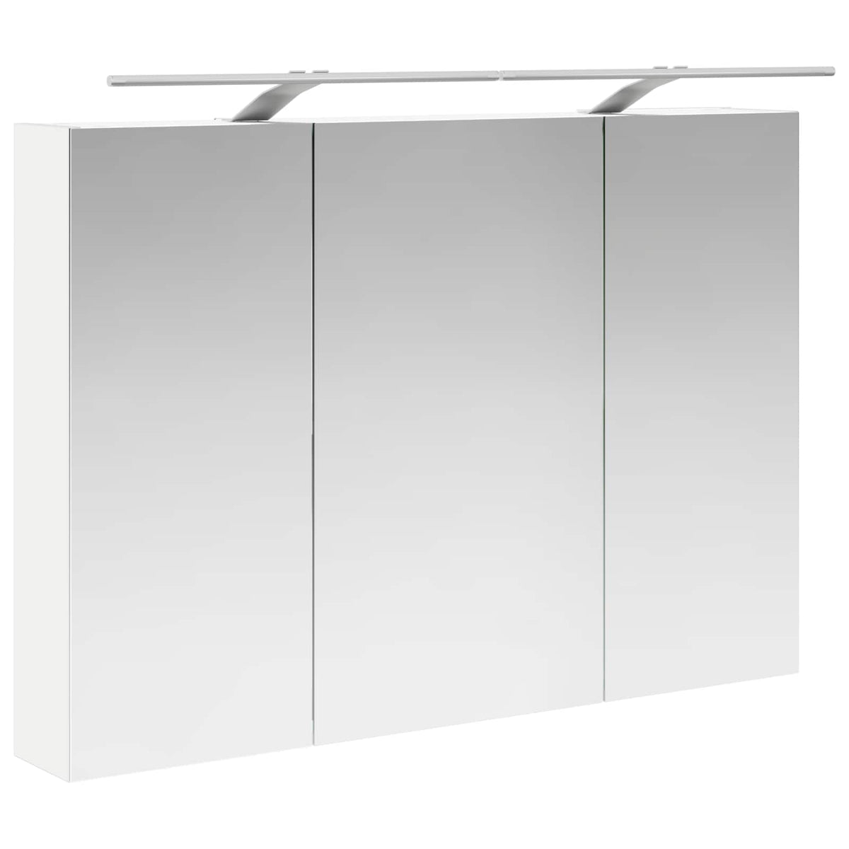 vidaXL Bathroom Furniture Set 6 pcs White Engineered Wood and Glass