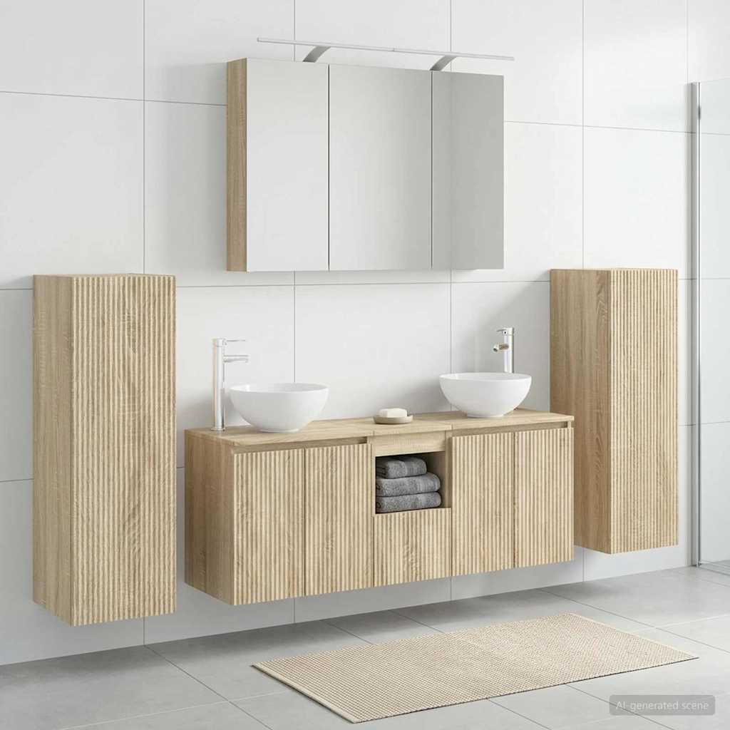 vidaXL Bathroom Furniture Set 6 pcs Sonoma Oak