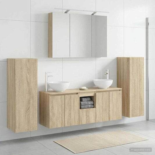 vidaXL Bathroom Furniture Set 6 pcs Sonoma Oak