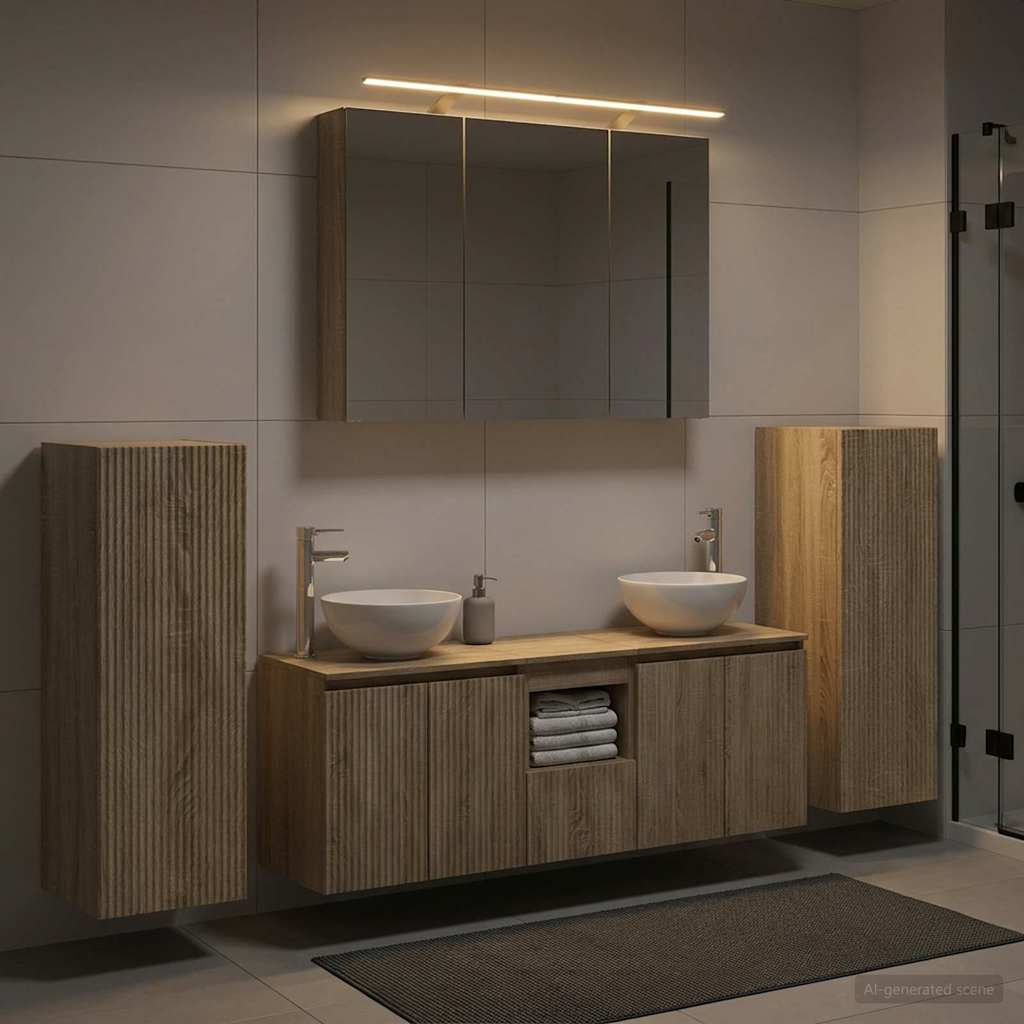 vidaXL Bathroom Furniture Set 6 pcs Sonoma Oak