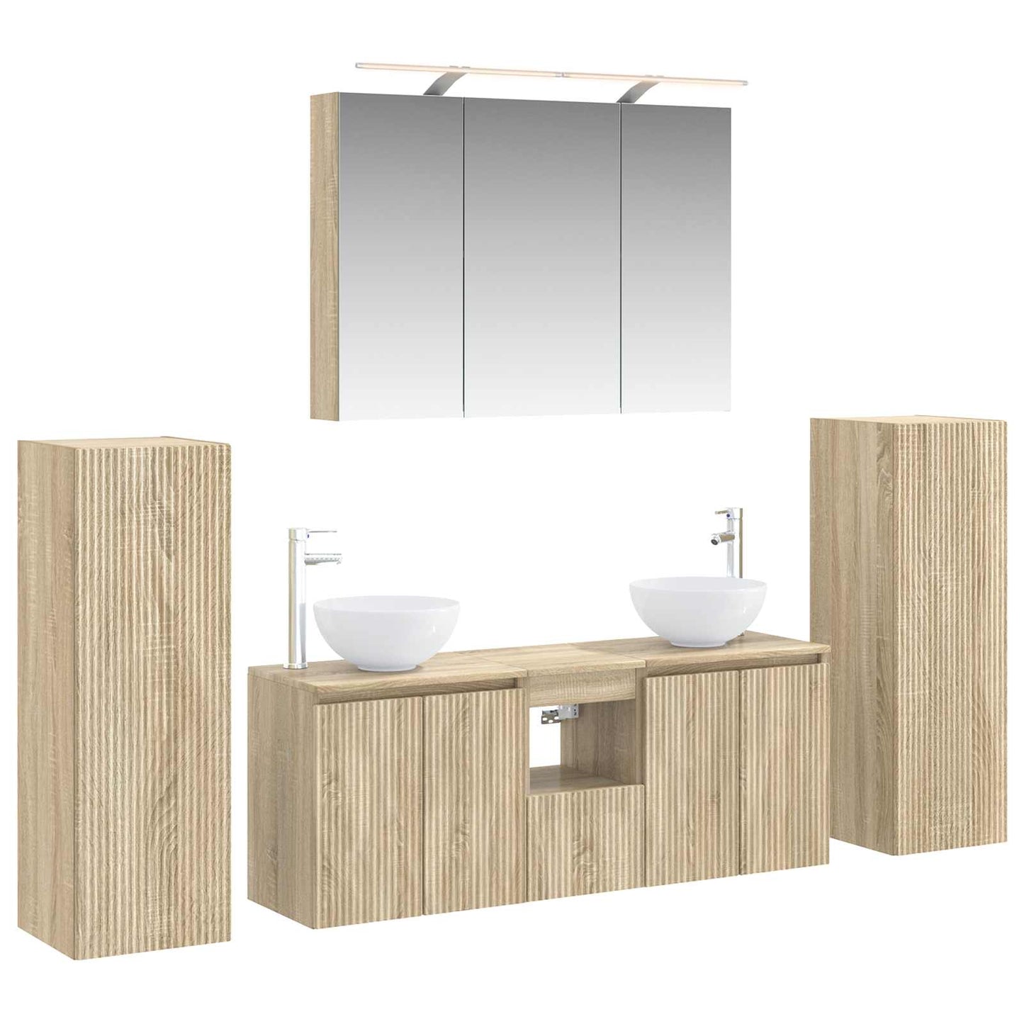 vidaXL Bathroom Furniture Set 6 pcs Sonoma Oak
