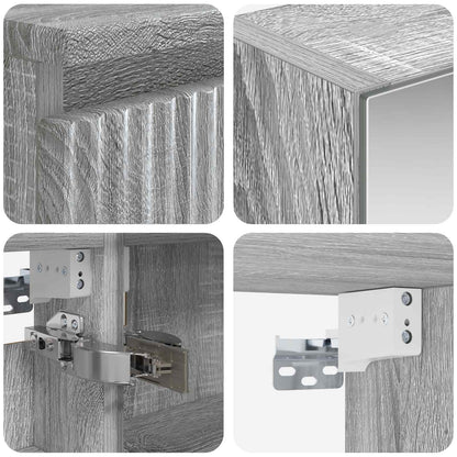 vidaXL Bathroom Furniture Set 6 pcs Grey Sonoma