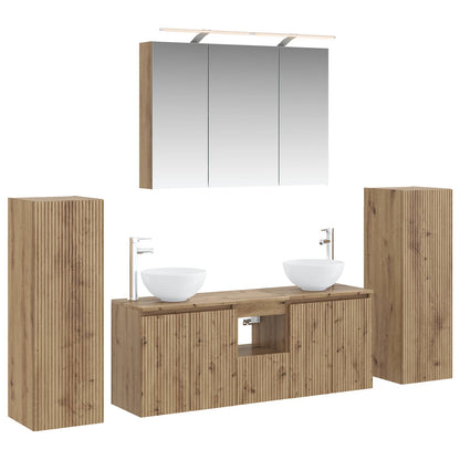vidaXL Bathroom Furniture Set 6 pcs Artisan Oak
