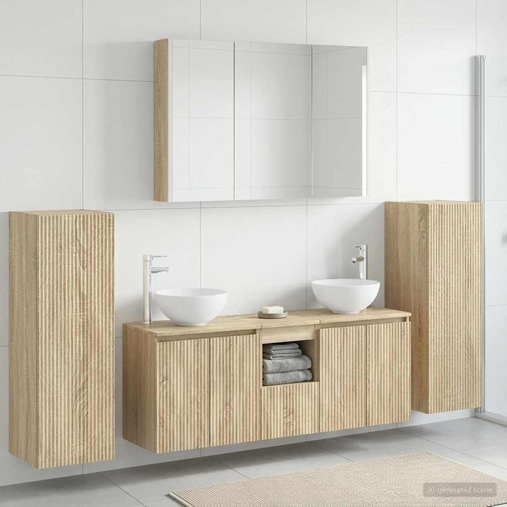 vidaXL Bathroom Furniture Set 6 pcs Sonoma Oak