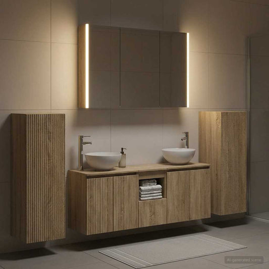 vidaXL Bathroom Furniture Set 6 pcs Sonoma Oak