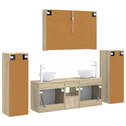 vidaXL Bathroom Furniture Set 6 pcs Sonoma Oak