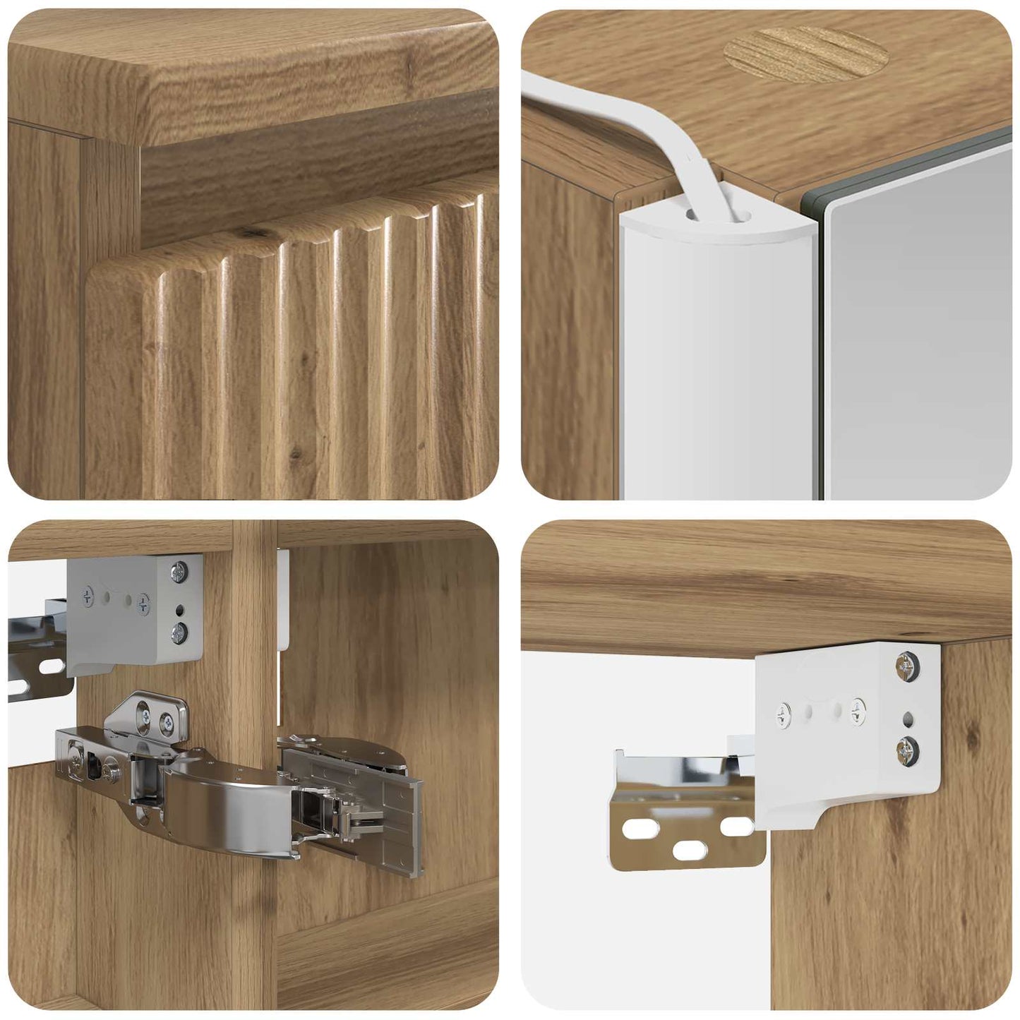 vidaXL Bathroom Furniture Set 6 pcs Artisan Oak