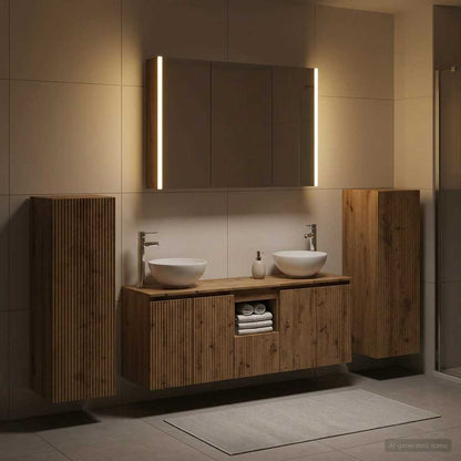 vidaXL Bathroom Furniture Set 6 pcs Artisan Oak