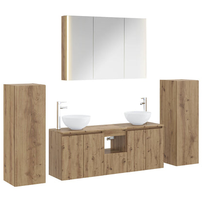 vidaXL Bathroom Furniture Set 6 pcs Artisan Oak