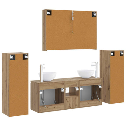 vidaXL Bathroom Furniture Set 6 pcs Artisan Oak