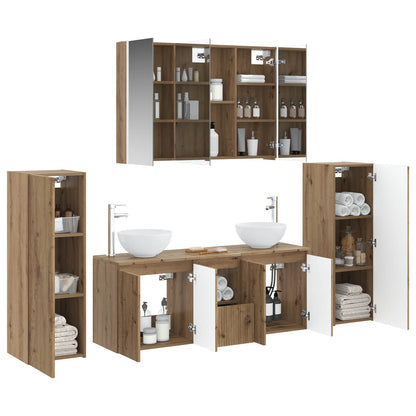 vidaXL Bathroom Furniture Set 6 pcs Artisan Oak