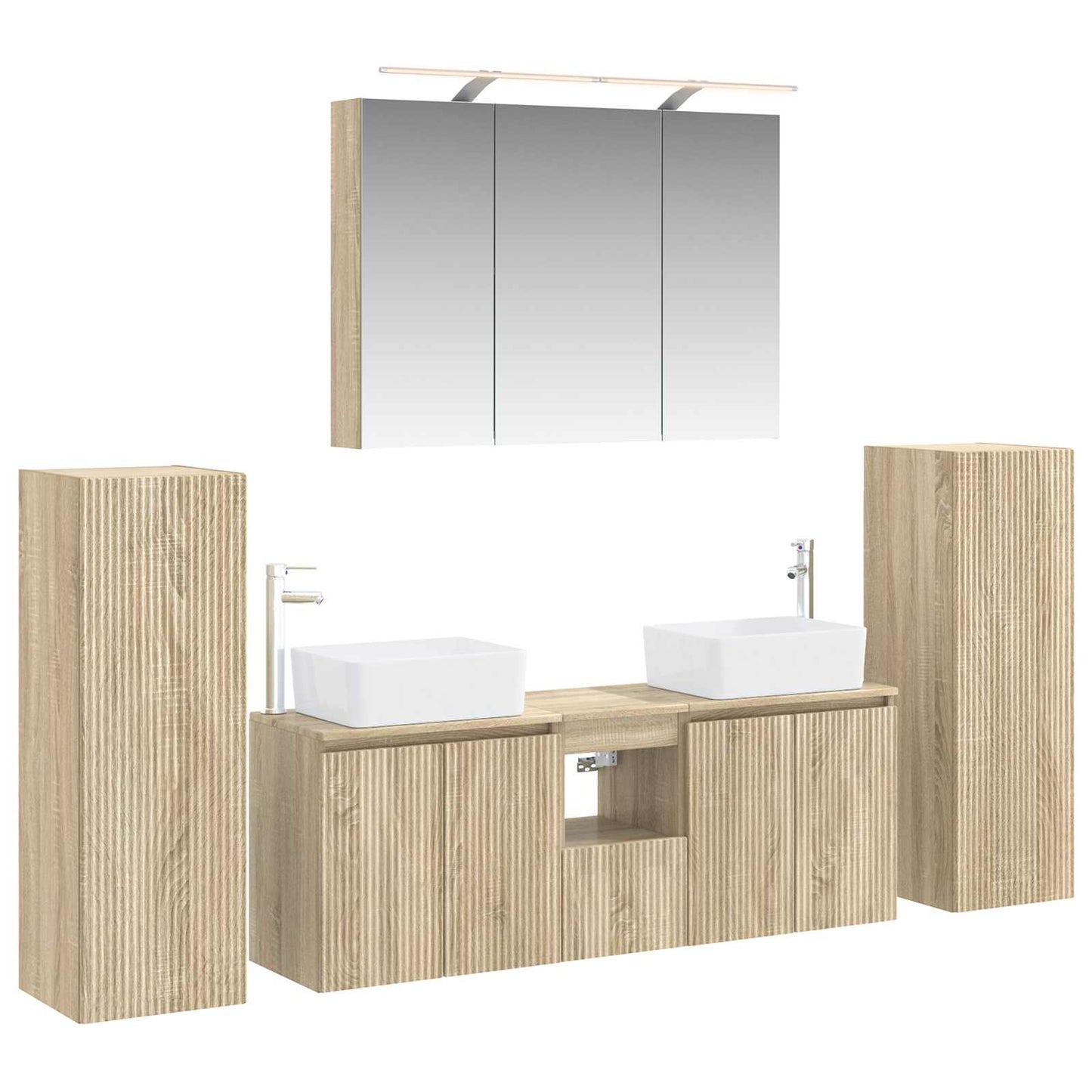 vidaXL Bathroom Furniture Set 6 pcs Sonoma Oak