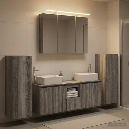 vidaXL Bathroom Furniture Set 6 pcs Grey Sonoma