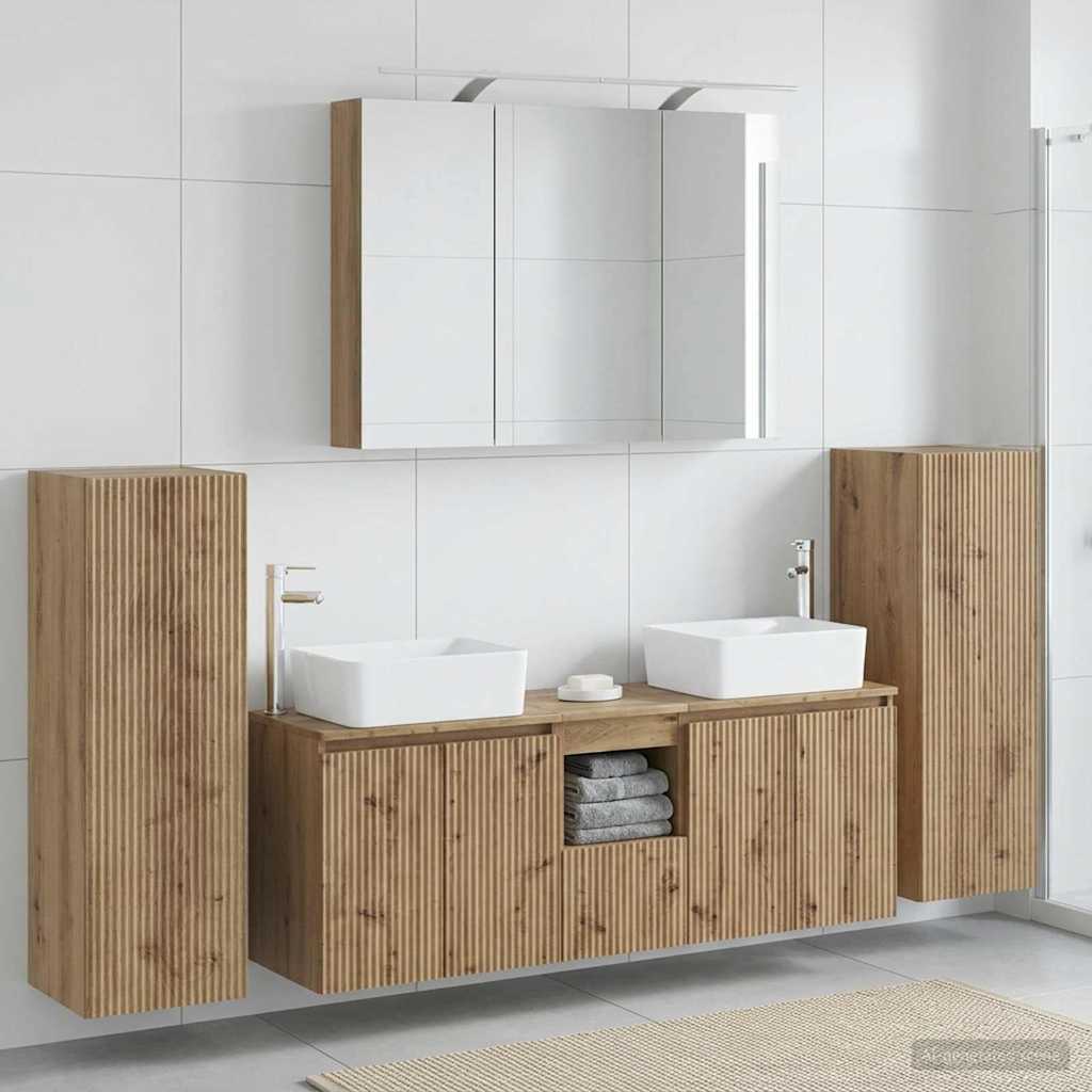 vidaXL Bathroom Furniture Set 6 pcs Artisan Oak