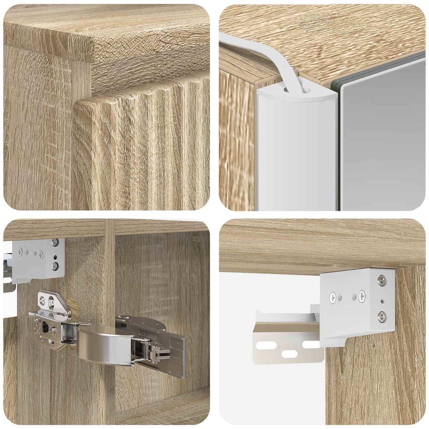 vidaXL Bathroom Furniture Set 6 pcs Sonoma Oak