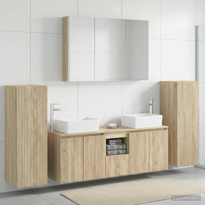 vidaXL Bathroom Furniture Set 6 pcs Sonoma Oak
