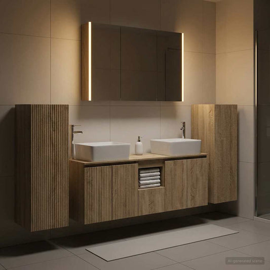 vidaXL Bathroom Furniture Set 6 pcs Sonoma Oak