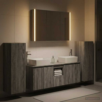 vidaXL Bathroom Furniture Set 6 pcs Grey Sonoma