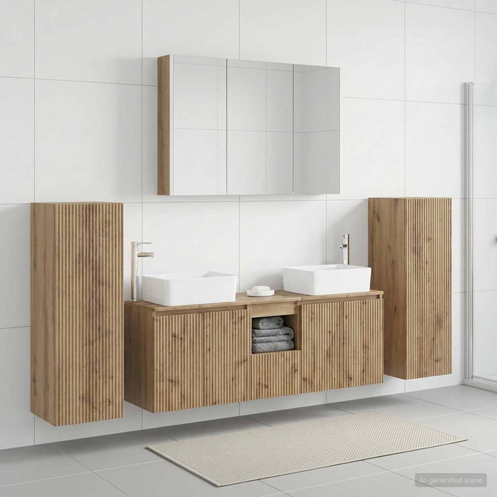 vidaXL Bathroom Furniture Set 6 pcs Artisan Oak