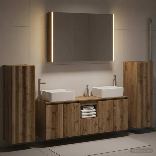 vidaXL Bathroom Furniture Set 6 pcs Artisan Oak