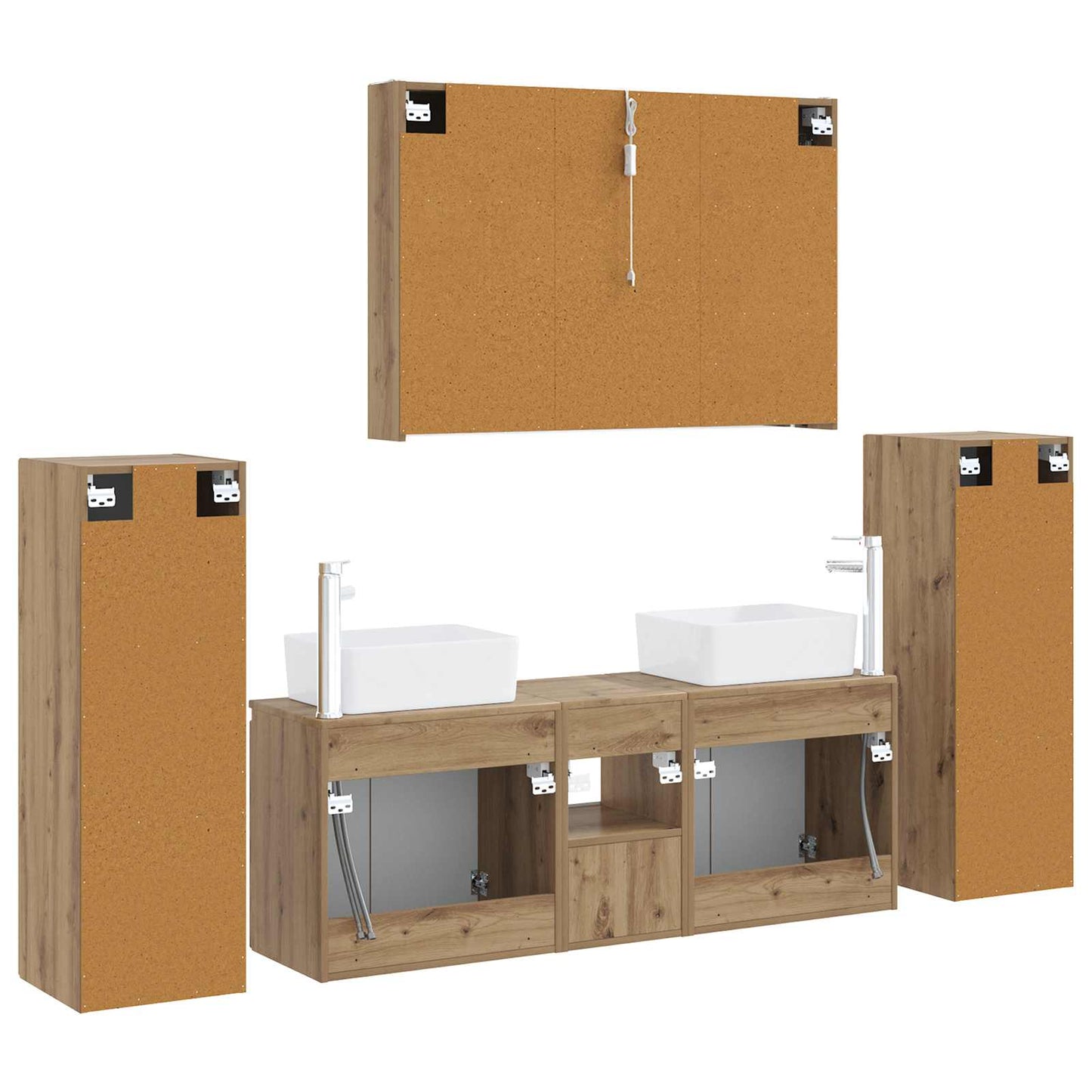 vidaXL Bathroom Furniture Set 6 pcs Artisan Oak