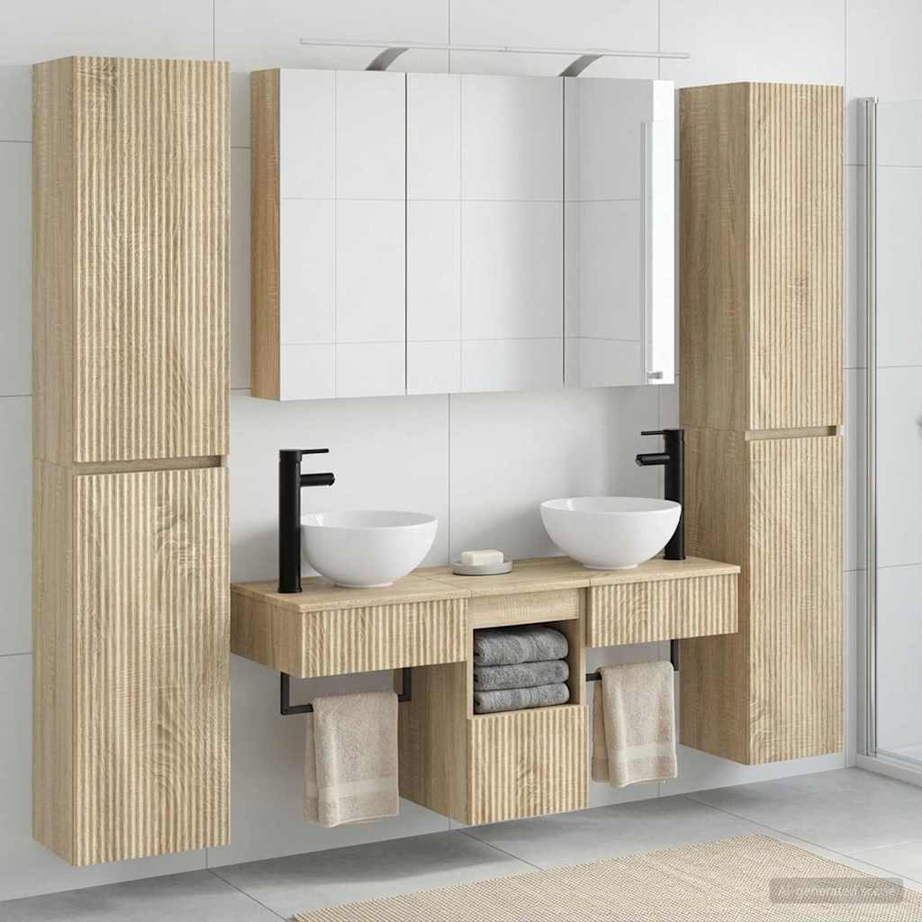 vidaXL Bathroom Furniture Set 6 pcs Sonoma Oak