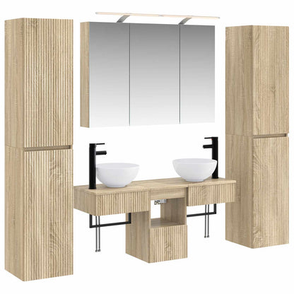 vidaXL Bathroom Furniture Set 6 pcs Sonoma Oak