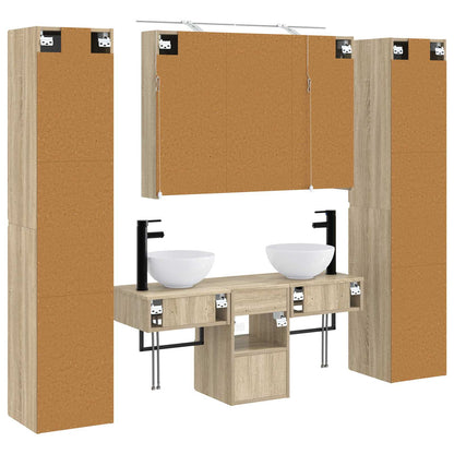 vidaXL Bathroom Furniture Set 6 pcs Sonoma Oak