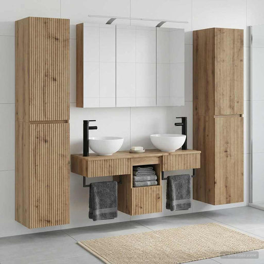 vidaXL Bathroom Furniture Set 6 pcs Artisan Oak