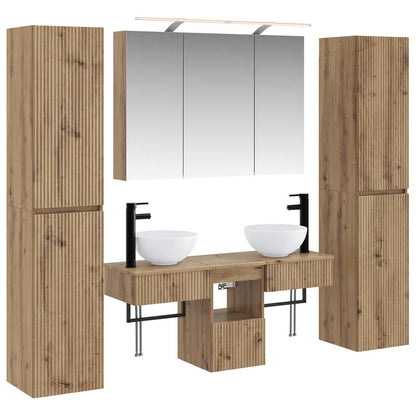 vidaXL Bathroom Furniture Set 6 pcs Artisan Oak