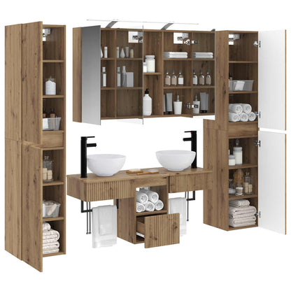 vidaXL Bathroom Furniture Set 6 pcs Artisan Oak