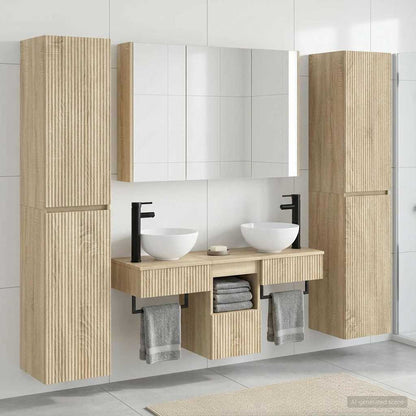 vidaXL Bathroom Furniture Set 6 pcs Sonoma Oak