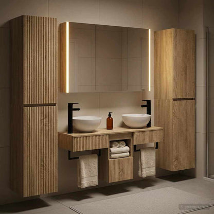 vidaXL Bathroom Furniture Set 6 pcs Sonoma Oak