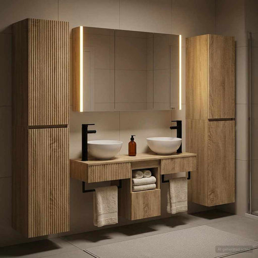 vidaXL Bathroom Furniture Set 6 pcs Sonoma Oak