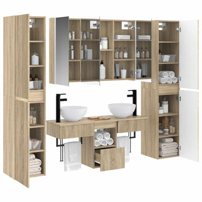 vidaXL Bathroom Furniture Set 6 pcs Sonoma Oak