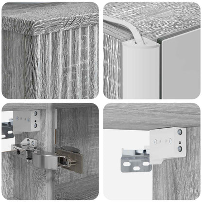 vidaXL Bathroom Furniture Set 6 pcs Grey Sonoma