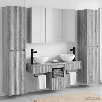 vidaXL Bathroom Furniture Set 6 pcs Grey Sonoma