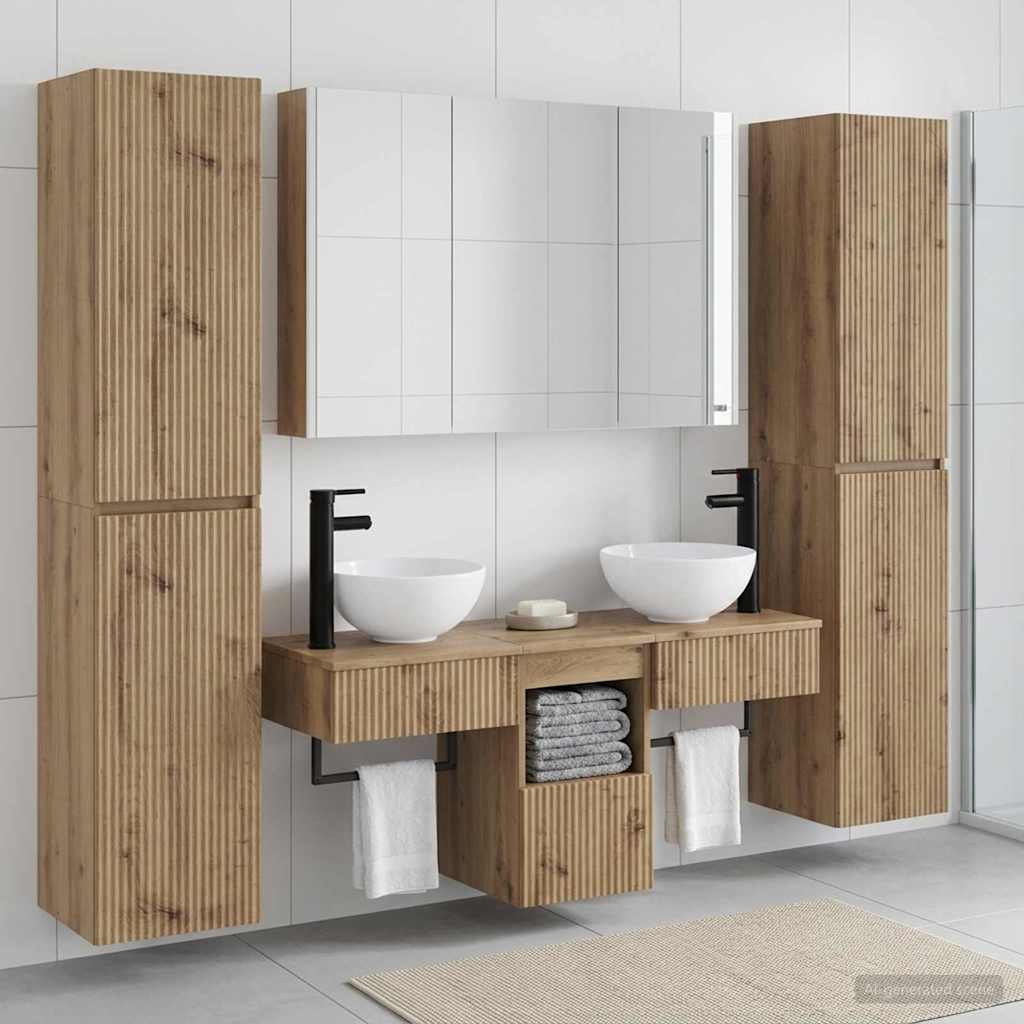 vidaXL Bathroom Furniture Set 6 pcs Artisan Oak