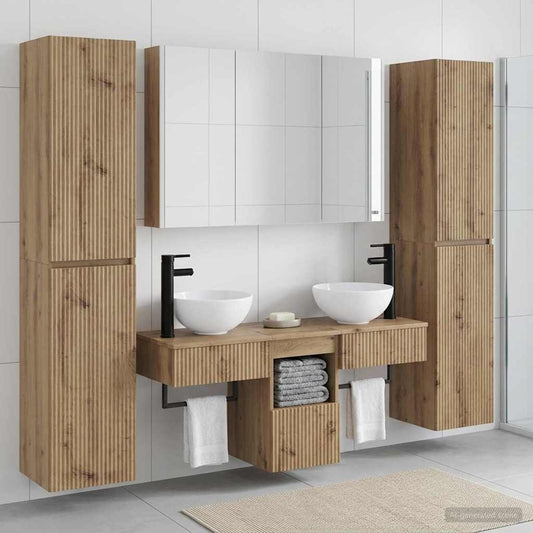 vidaXL Bathroom Furniture Set 6 pcs Artisan Oak