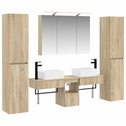 vidaXL Bathroom Furniture Set 6 pcs Sonoma Oak