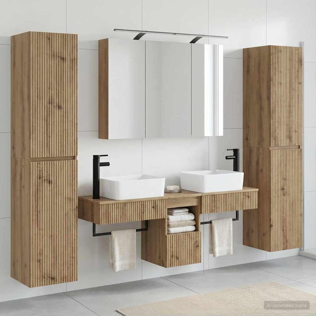 vidaXL Bathroom Furniture Set 6 pcs Artisan Oak
