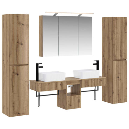 vidaXL Bathroom Furniture Set 6 pcs Artisan Oak