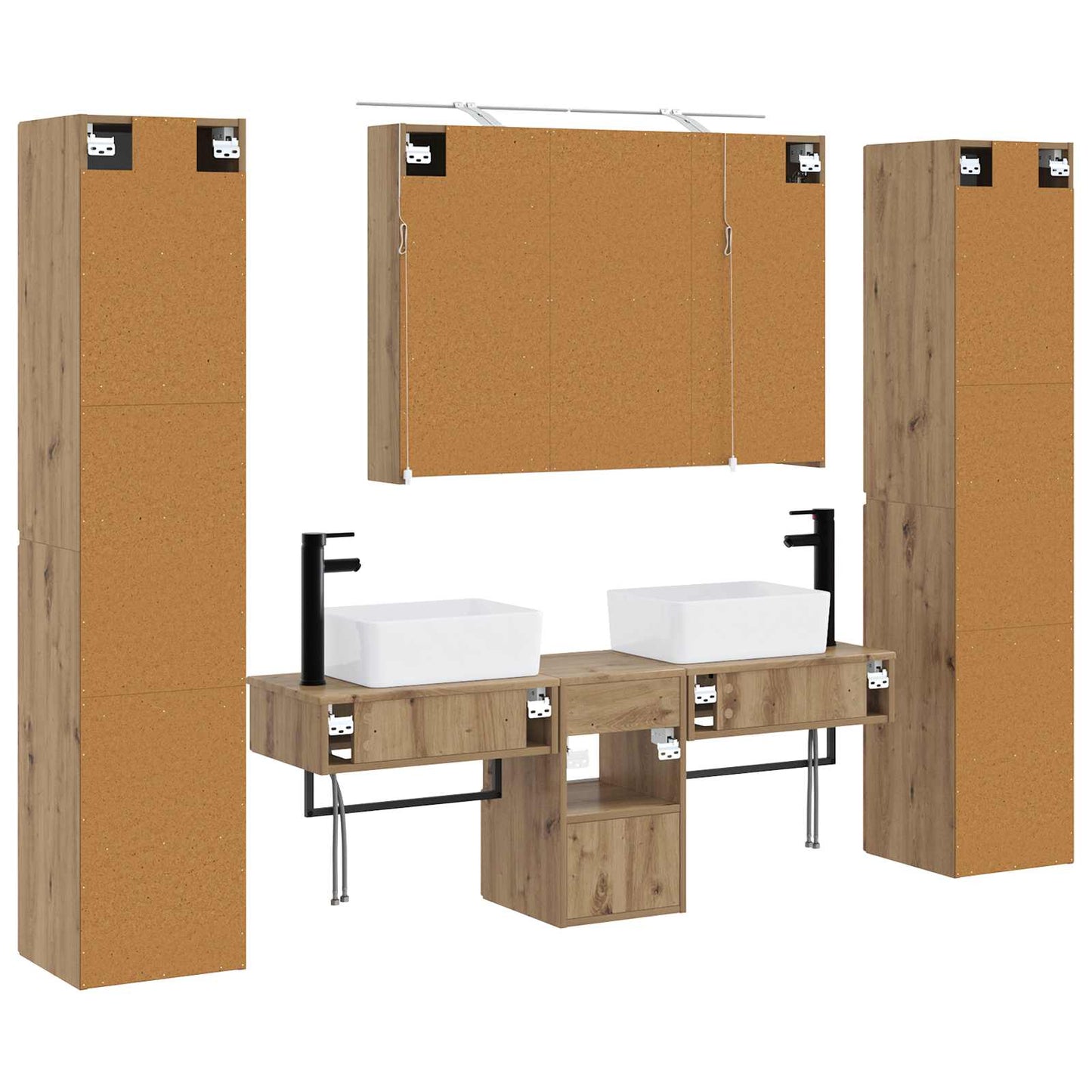 vidaXL Bathroom Furniture Set 6 pcs Artisan Oak